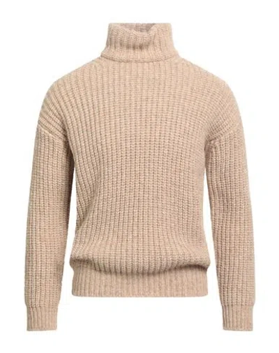Roberto Collina Man Turtleneck Beige Size 44 Baby Alpaca Wool, Nylon, Wool