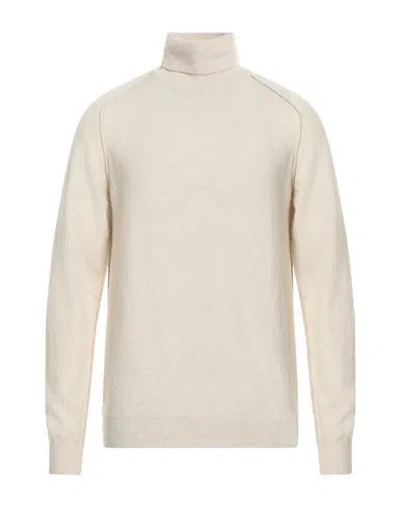 Roberto Collina Man Turtleneck Beige Size 46 Merino Wool, Cashmere