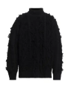 Roberto Collina Man Turtleneck Black Size 38 Merino Wool