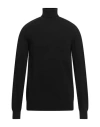Roberto Collina Man Turtleneck Black Size 40 Merino Wool, Cashmere