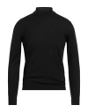 Roberto Collina Man Turtleneck Black Size 42 Merino Wool