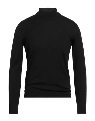 Roberto Collina Man Turtleneck Black Size 42 Merino Wool
