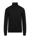 Roberto Collina Man Turtleneck Black Size 42 Merino Wool, Cashmere