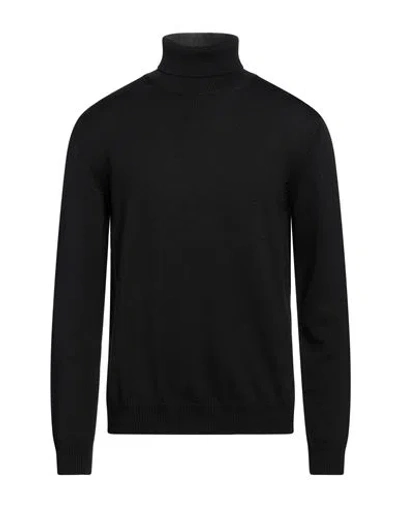 Roberto Collina Man Turtleneck Black Size 42 Merino Wool, Cashmere