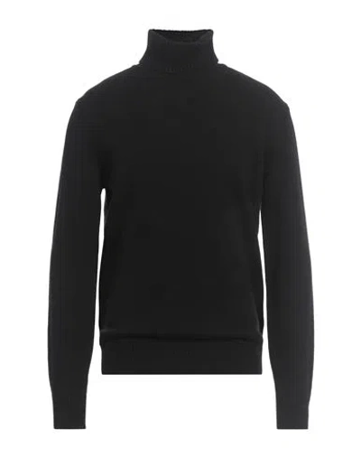 Roberto Collina Man Turtleneck Black Size 42 Wool, Cashmere