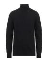 Roberto Collina Man Turtleneck Black Size 44 Cotton, Nylon, Elastane