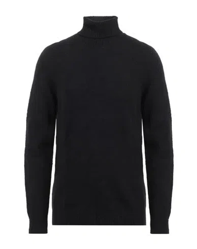Roberto Collina Man Turtleneck Black Size 44 Cotton, Nylon, Elastane In Black