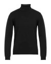 Roberto Collina Turtleneck Wool Sweater Long Sleeves In Black