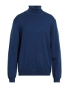 Roberto Collina Man Turtleneck Blue Size 44 Merino Wool