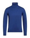 Roberto Collina Man Turtleneck Blue Size 42 Merino Wool