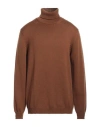 Roberto Collina Man Turtleneck Brown Size 46 Merino Wool
