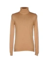 Roberto Collina Man Turtleneck Camel Size 44 Merino Wool In Beige