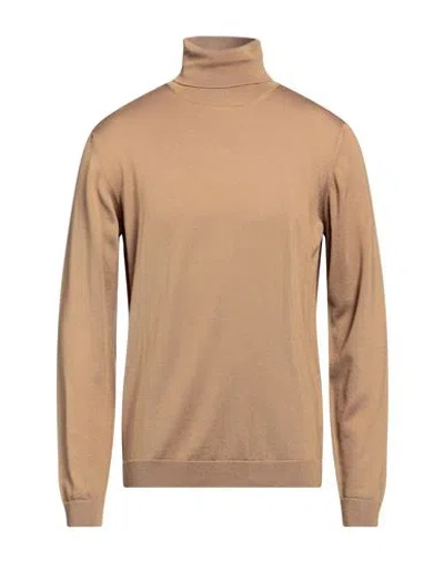 ROBERTO COLLINA ROBERTO COLLINA MAN TURTLENECK CAMEL SIZE 44 MERINO WOOL