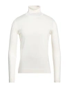 Roberto Collina Man Turtleneck Cream Size 36 Merino Wool In White