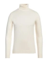 Roberto Collina Man Turtleneck Cream Size 36 Merino Wool In White