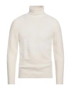 Roberto Collina Man Turtleneck Cream Size 40 Cotton, Nylon, Elastane In White