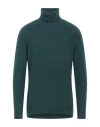 Roberto Collina Man Turtleneck Dark Green Size 42 Cotton, Nylon, Elastane