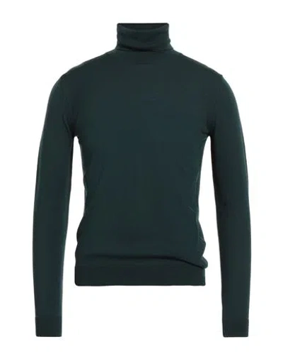 Roberto Collina Man Turtleneck Dark Green Size 44 Merino Wool