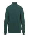 Roberto Collina Man Turtleneck Dark Green Size 44 Merino Wool, Cashmere