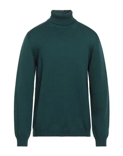 Roberto Collina Man Turtleneck Dark Green Size 44 Merino Wool