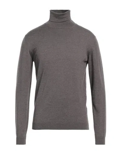 Roberto Collina Man Turtleneck Dove Grey Size 44 Merino Wool In Grey
