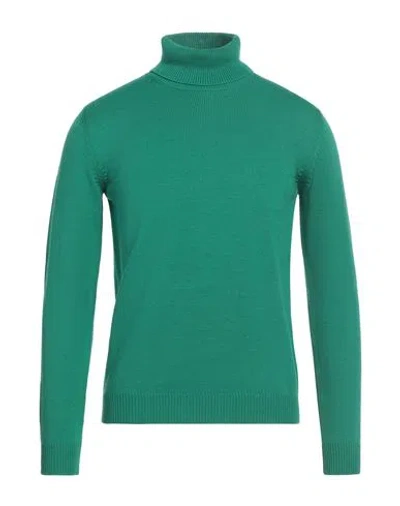 Roberto Collina Man Turtleneck Green Size 42 Merino Wool