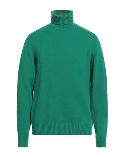 Roberto Collina Man Turtleneck Green Size 42 Wool, Cashmere