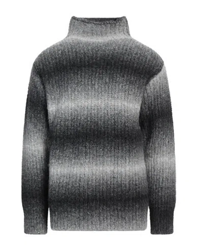 Roberto Collina Man Turtleneck Grey Size 40 Baby Alpaca Wool, Nylon