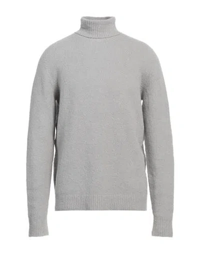 Roberto Collina Man Turtleneck Grey Size 42 Cotton, Nylon, Elastane