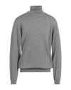 Roberto Collina Man Turtleneck Grey Size 44 Merino Wool In Gray