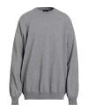 Roberto Collina Man Turtleneck Grey Size 44 Merino Wool In Gray