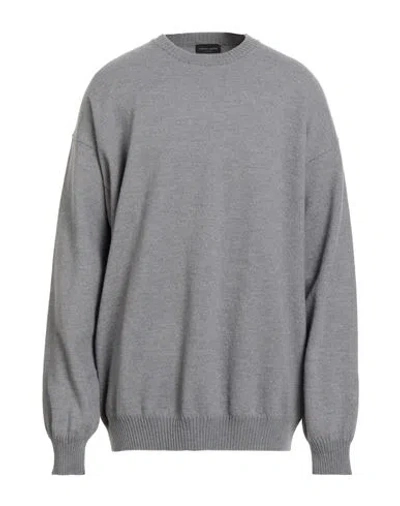 Roberto Collina Man Turtleneck Grey Size 44 Merino Wool In Gray