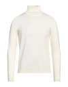 Roberto Collina Man Turtleneck Ivory Size 38 Merino Wool In White