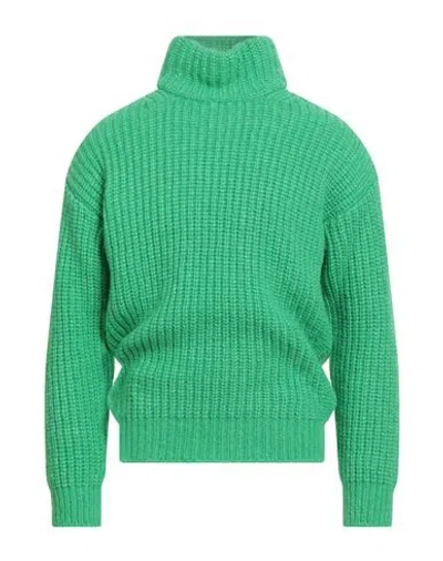 Roberto Collina Man Turtleneck Light Green Size 44 Baby Alpaca Wool, Nylon, Wool