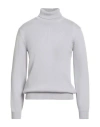 Roberto Collina Man Turtleneck Light Grey Size 42 Wool In Gray