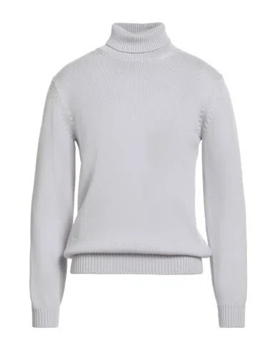 Roberto Collina Man Turtleneck Light Grey Size 42 Wool In Gray