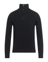Roberto Collina Man Turtleneck Midnight Blue Size 38 Merino Wool, Nylon, Elastane In Black