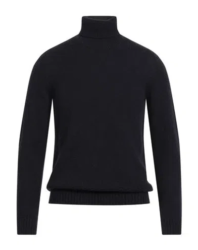 Roberto Collina Man Turtleneck Midnight Blue Size 42 Cashmere, Alpaca Wool