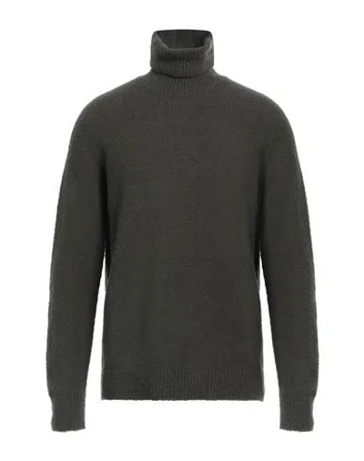 Roberto Collina Man Turtleneck Military Green Size 42 Cotton, Nylon, Elastane In Green