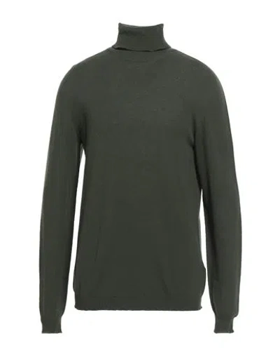 Roberto Collina Man Turtleneck Military Green Size 44 Cashmere