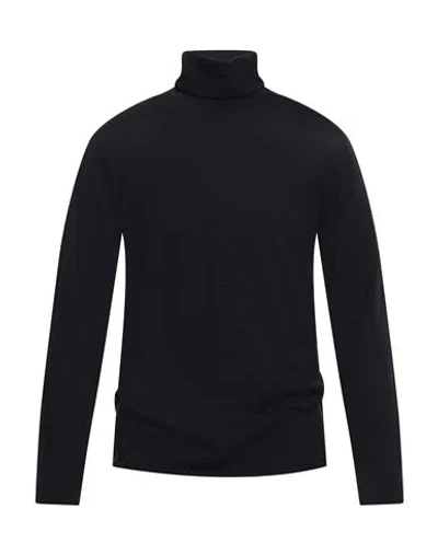 Roberto Collina Man Turtleneck Navy Size 38 Merino Wool, Elastane