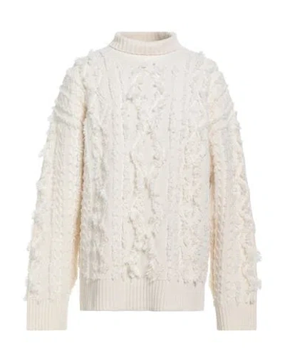 Roberto Collina Man Turtleneck Off White Size 42 Merino Wool