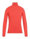 Roberto Collina Man Turtleneck Orange Size 42 Merino Wool