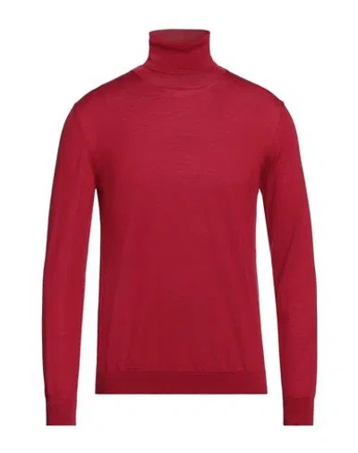 Roberto Collina Man Turtleneck Red Size 44 Merino Wool