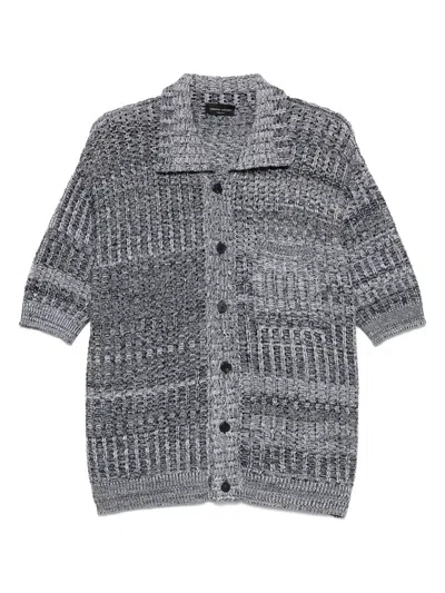 Roberto Collina Marl-knit Cardigan In Black