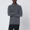 Roberto Collina Cashmere Blend Collared Long Sleeve Sweater In Gray