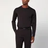 Roberto Collina Round-neck Long-sleeve Knitted Sweater In Black
