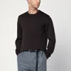Roberto Collina Round-neck Long-sleeve Knitted Sweater In Black