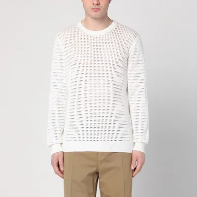 Roberto Collina Cotton Sweater With Open Knit Design In White