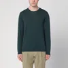 Roberto Collina Bottle Green Merino Wool Crew-neck Sweater